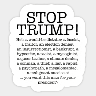 STOP TRUMP! Sticker